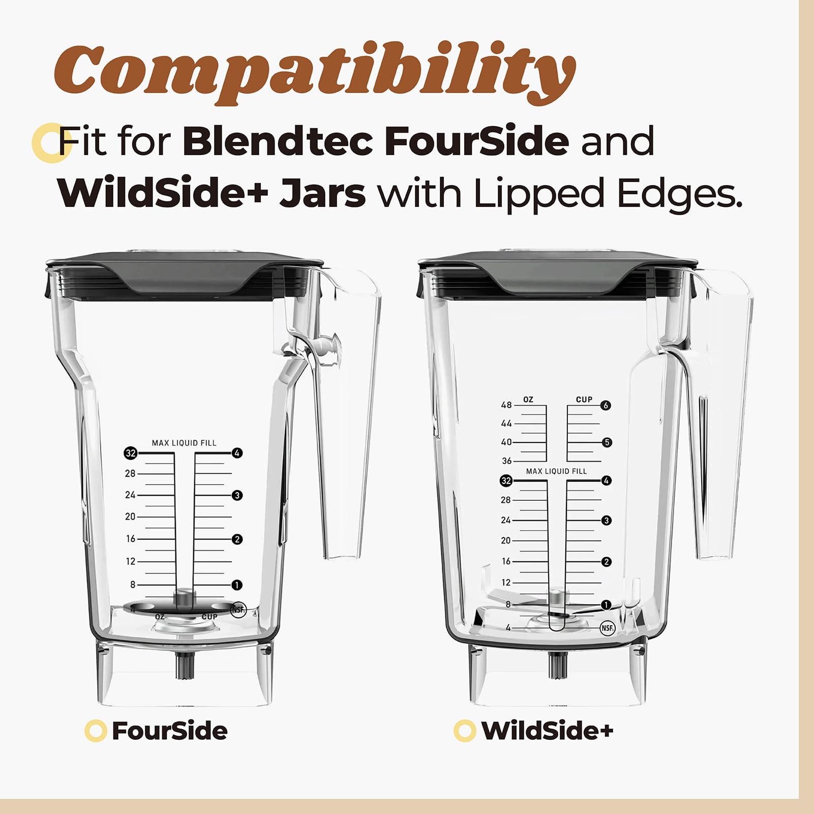 Amazon | Xinafan Blendtec Fourside Wildside Jarsの交換用ブレンダー